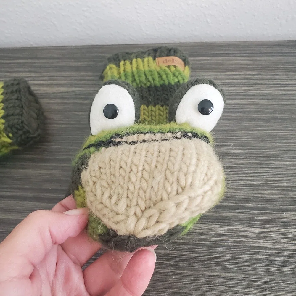 deLux‎ Adult Wool Frog Mittens Green Knit Toad Gloves GIFT Costume Cospaly Nepal